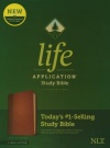 NLT Life Application Study Bible:  LeatherLike, Brown / Mahogany (red letter